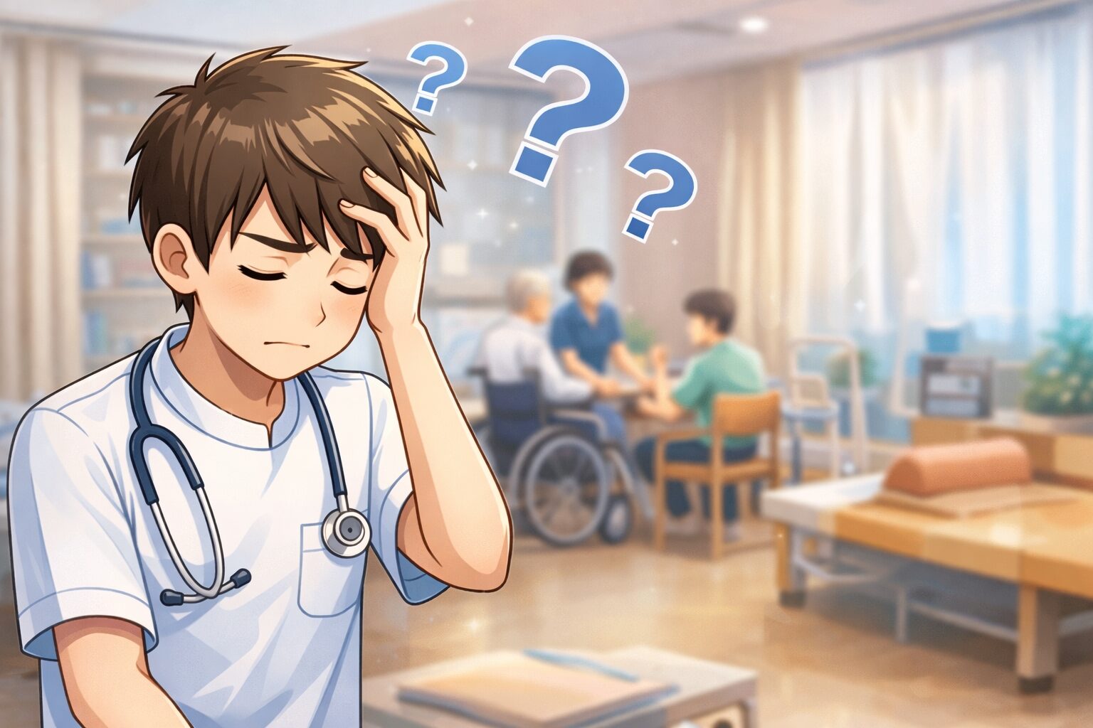 悩んでいる新人作業療法士